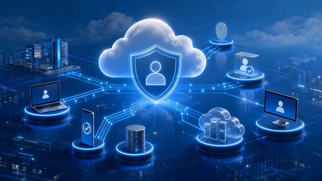 Microsoft Entra cloud identity and conditional access architecture visual